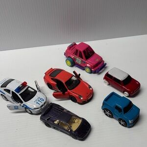 Assorted Toys Car Set for Kids 3 diecast and 3 plastic cars Porsche Lamborghini